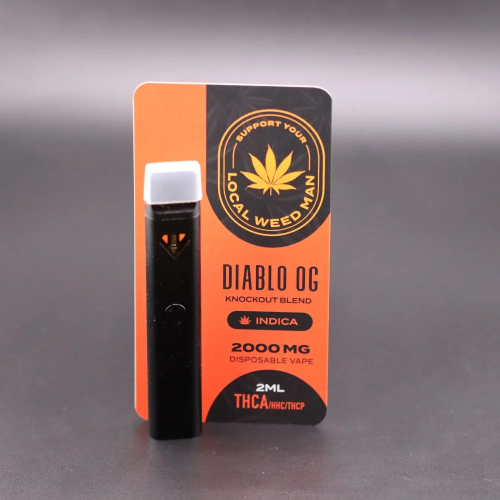 A photo of a 2000mg Diablo OG Vape - Indica from Support Your Local Weed Man in the Vape category. Tags: Vapes