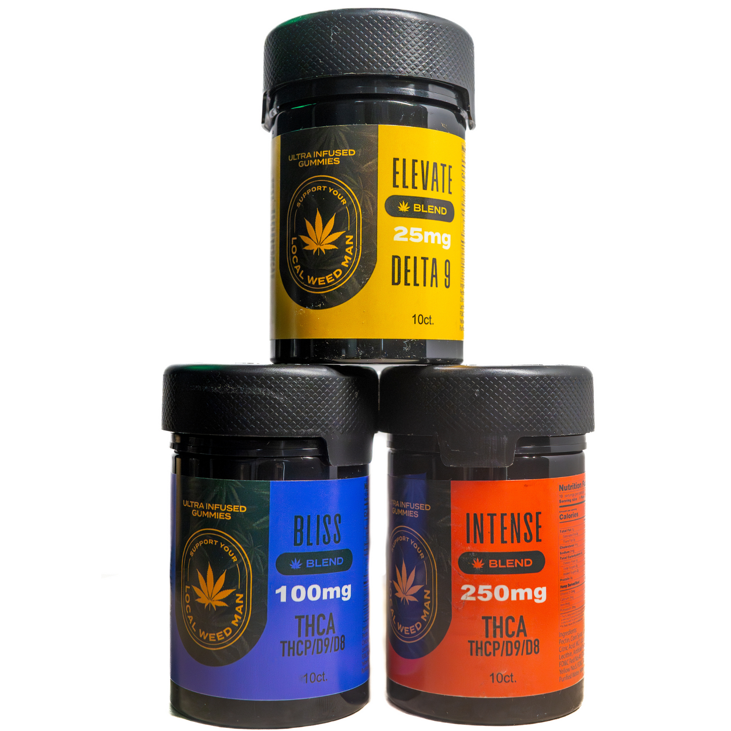 A photo of a Bliss 100mg Gummy from Support Your Local Weed Man in the Edible category. Tags: Edibles