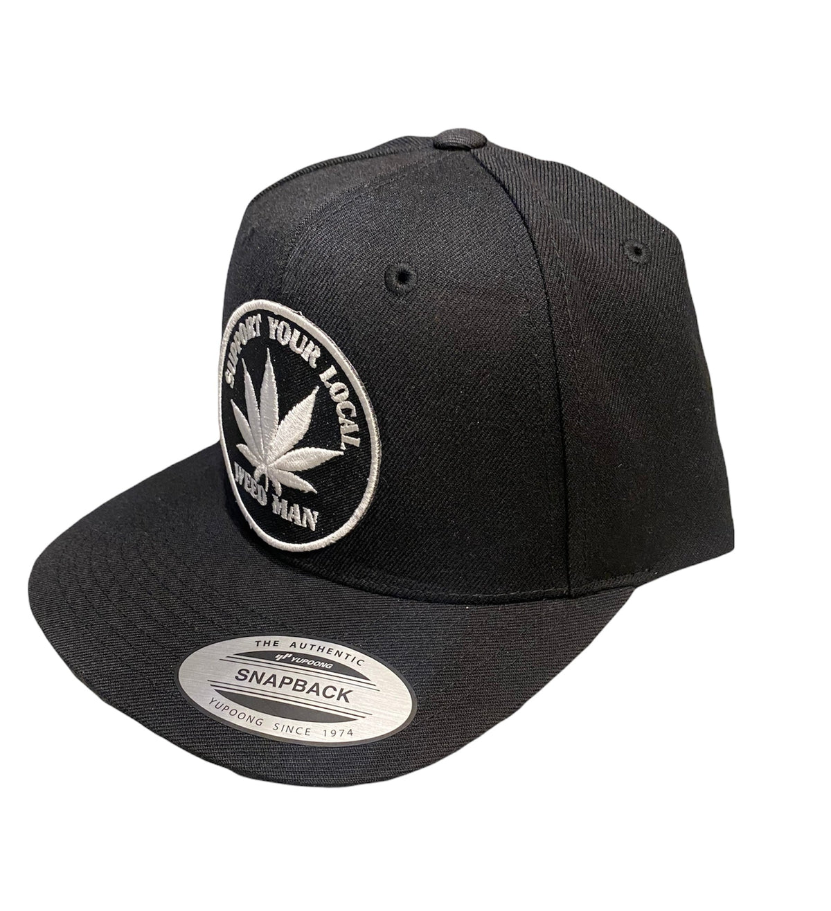 A photo of a “THE MOVEMENT” SnapBack Hat from Support Your Local Weed Man in the Snap Back category. Tags: Merch