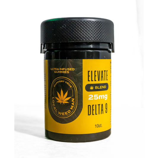 A photo of a Elevate 25mg Gummy from Support Your Local Weed Man in the Edible category. Tags: Edibles