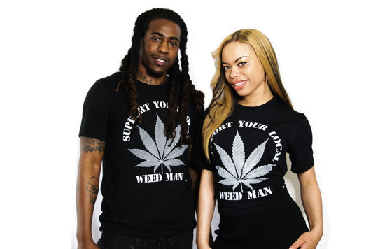 A photo of a "THE MOVEMENT" Tee from Support Your Local Weed Man in the Shirts & Tops category. Tags: